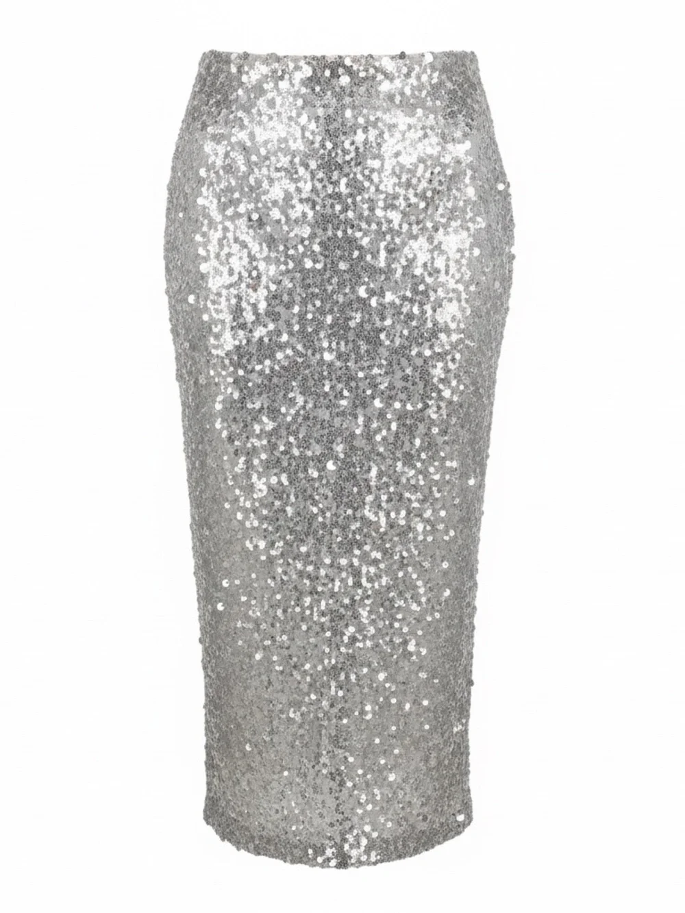 ⭐️NEW Mango Silver Sequin Midi Skirt - Picture 2 of 9